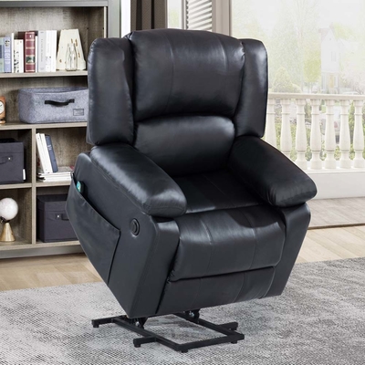Κερέλα Power Lift Recliner με ρυθμιζόμενη λειτουργία μασάζ και σύστημα θέρμανσης, μαύρη ψεύτικη δερμάτινη κάμερα